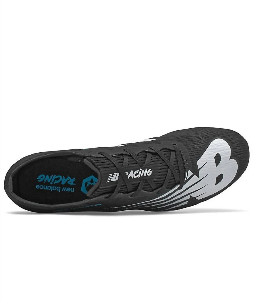 商品New Balance|Men's Mid-Dist Spikes V7 Spike Shoes In Black/white,价格¥759,第3张图片详细描述