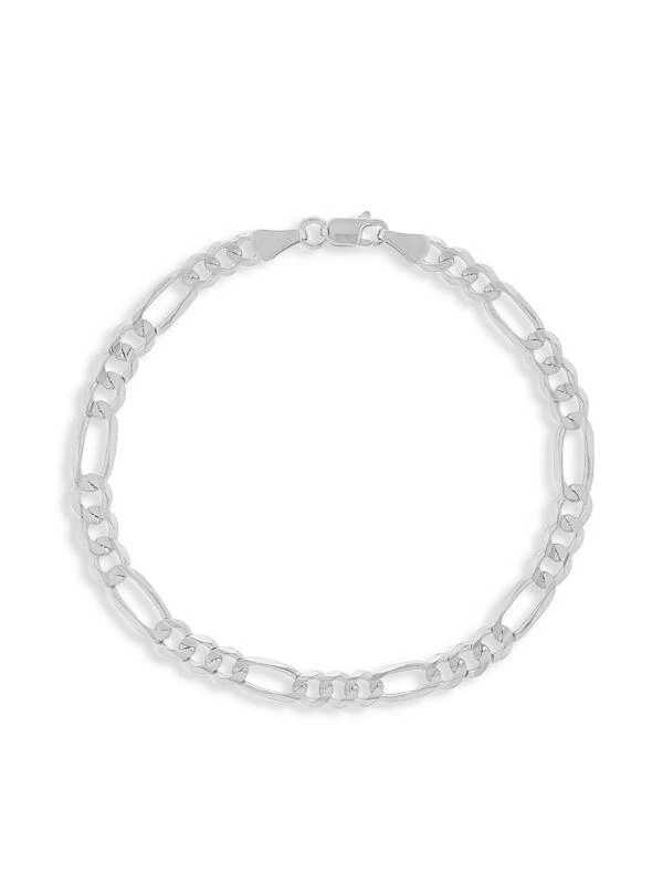 商品Saks Fifth Avenue|14K White Gold Concave Figaro Link Bracelet/4.75MM,价格¥9045,第1张图片