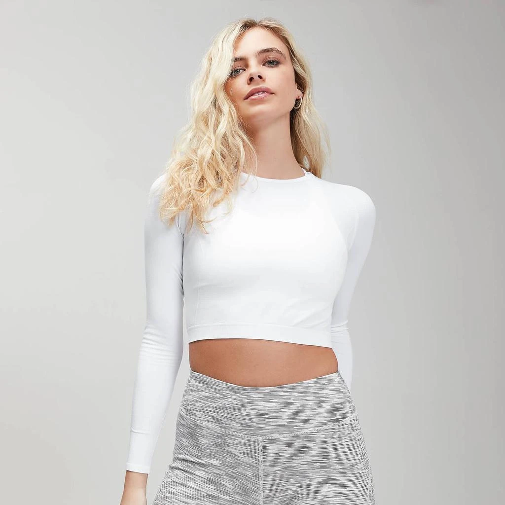商品Myprotein|MP Women's Shape Seamless Ultra Long Sleeve Crop Top - White,价格¥150,第1张图片