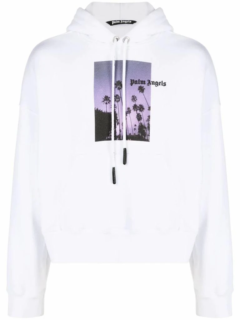 商品Palm Angels|Palm angels men's white cotton sweatshirt,价格¥3116,第1张图片