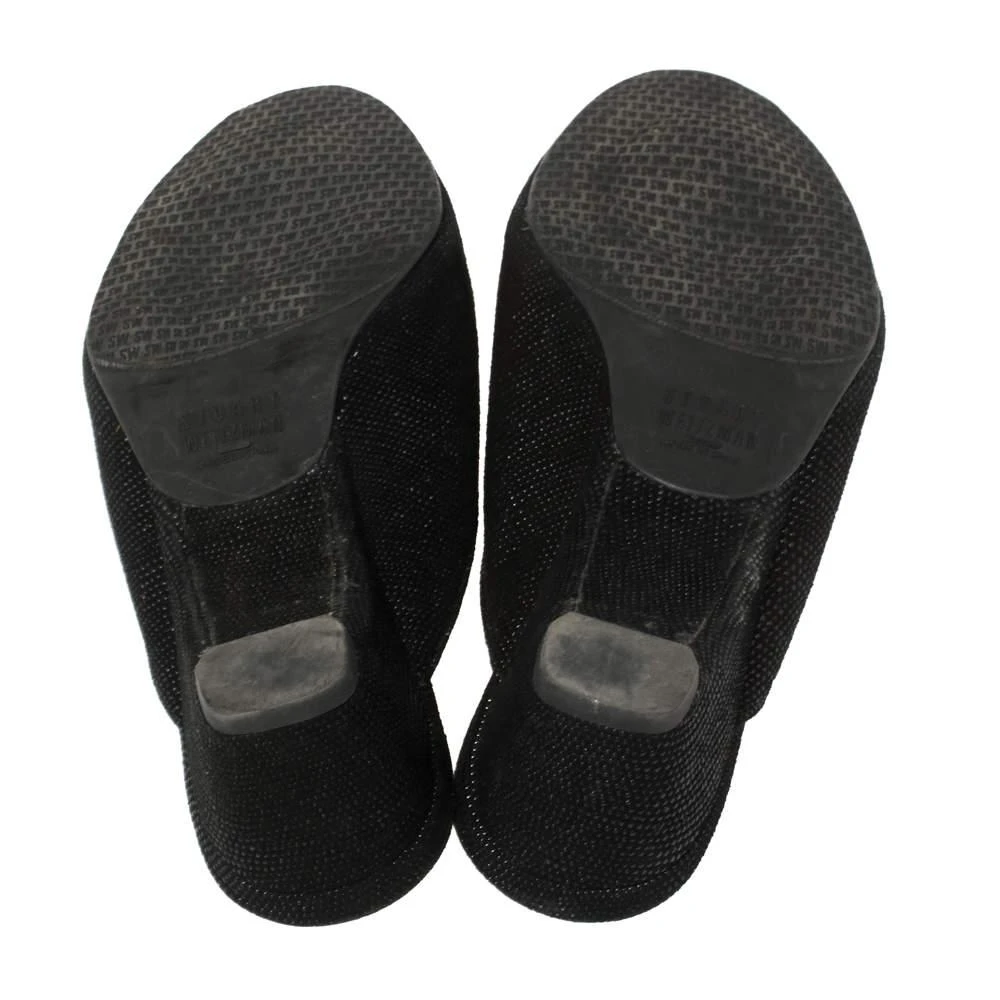Stuart Weitzman Black Suede Slide Sandals Size 37 商品