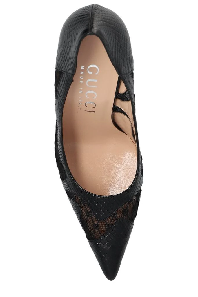 商品Gucci|Gucci Décolleté Python-Effect Pumps,价格¥4682,第4张图片详细描述