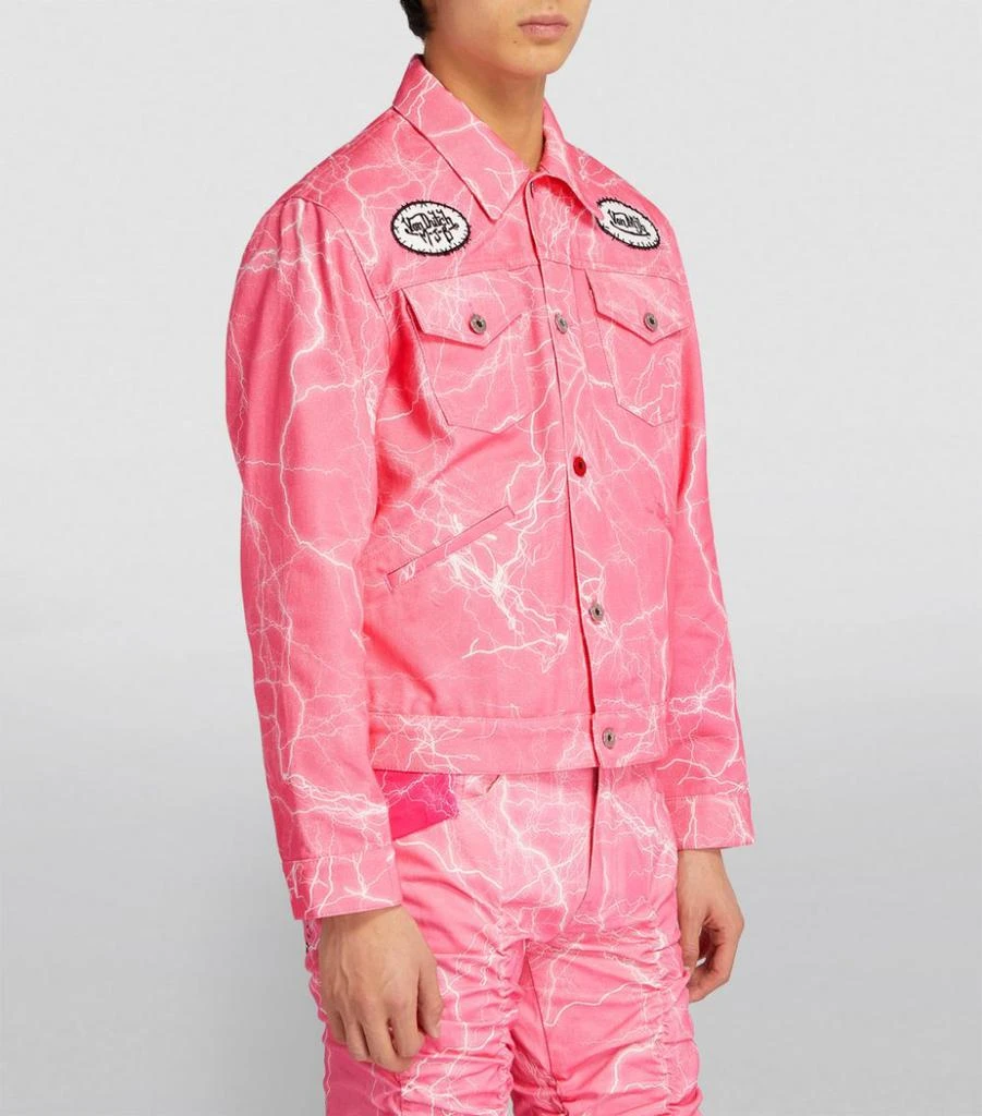 商品MJB Marc Jacques Burton|x Von Dutch Denim Marble Lightning Jacket,价格¥4171,第3张图片详细描述