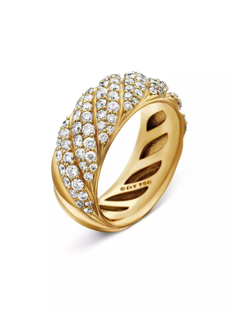 商品David Yurman|Sculpted Cable Band Ring in 18K Yellow Gold,价格¥51883,第2张图片详细描述