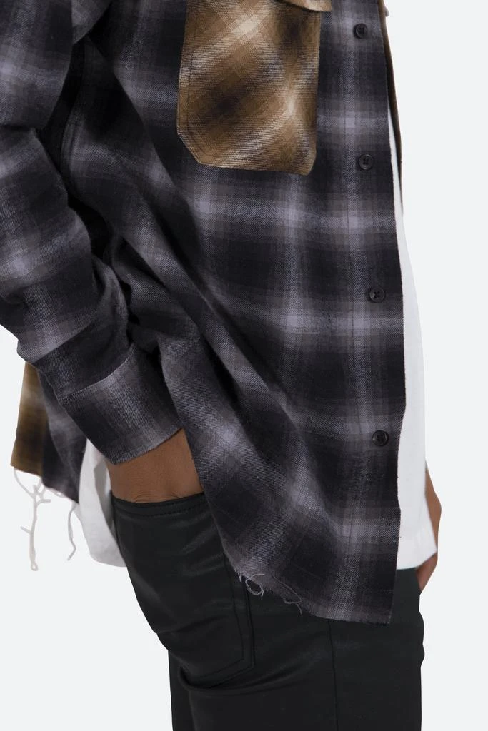 Mismatch Flannel Shirt - Brown/Grey 商品