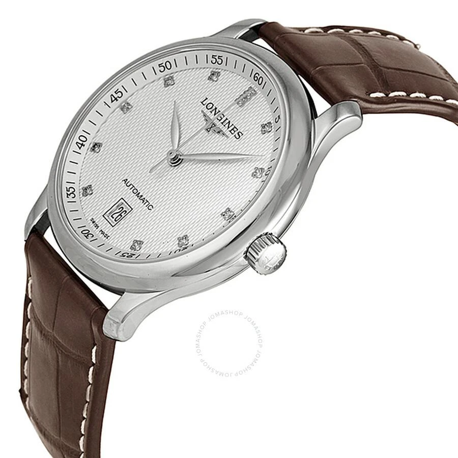 商品Longines|Master Automatic Diamond Silver Dial Men's Watch L2.628.4.77.3,价格¥13031,第2张图片详细描述
