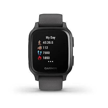 商品Garmin|Garmin Venu Sq - Slate Aluminum Bezel with Shadow Gray Case and Silicone Band,价格¥992,第4张图片详细描述