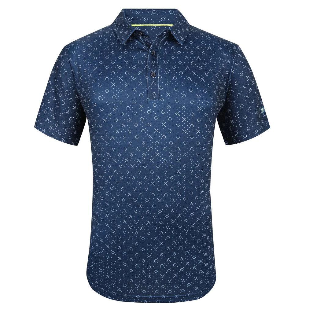 商品Tom Baine|Men's Performance Geometric Print Four-Way Stretch Golf Polo,价格¥236,第1张图片