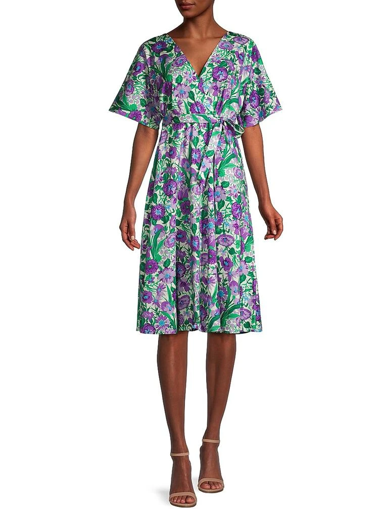 商品Weekend Max Mara|Dizzy Floral Wrap Midi-Dress,价格¥907,第2张图片详细描述