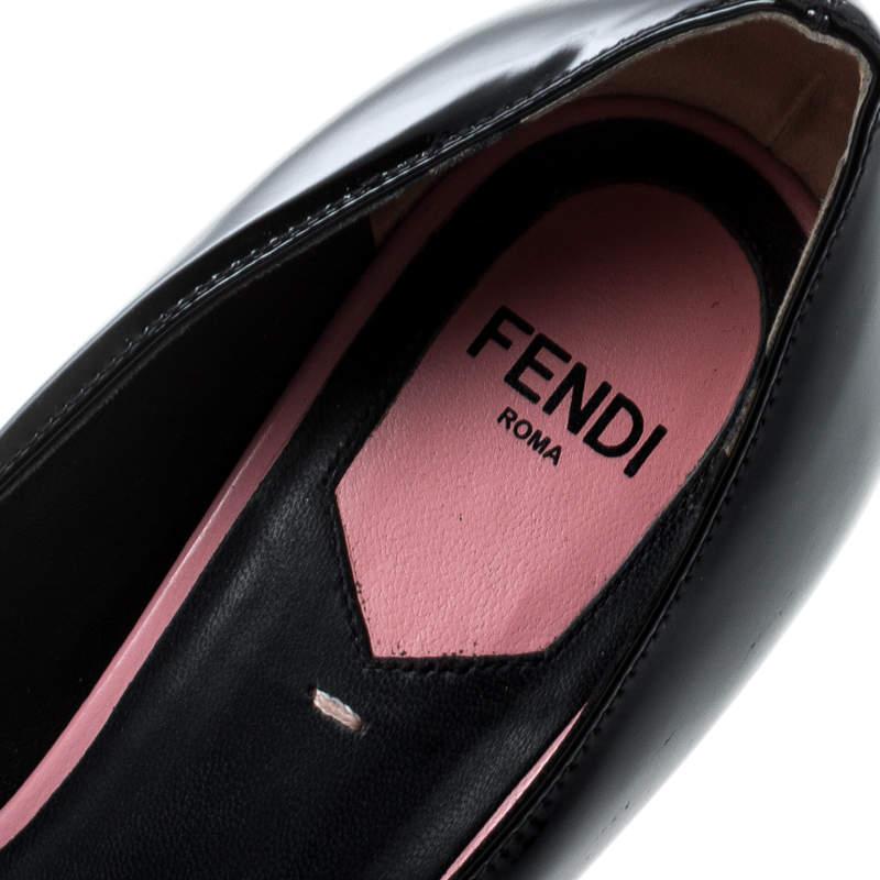 Fendi Black Patent Leather Eloise Round Toe Pumps Size 36商品第7张图片规格展示