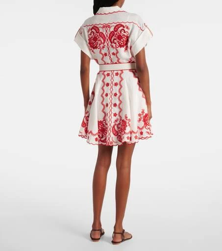 商品Zimmermann|Lucky刺绣亚麻迷你连衣裙,价格¥9685,第3张图片详细描述