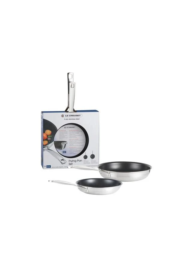 商品Le Creuset|2 piece non-stick frying pans set 20cm & 24cm,价格¥1795,第1张图片