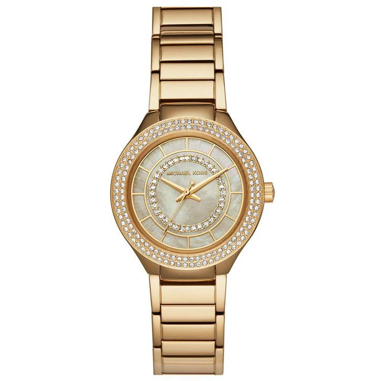 商品Michael Kors|Women's Mini Kerry Gold-Tone Stainless Steel Bracelet Watch 33mm,价格¥1234,第1张图片