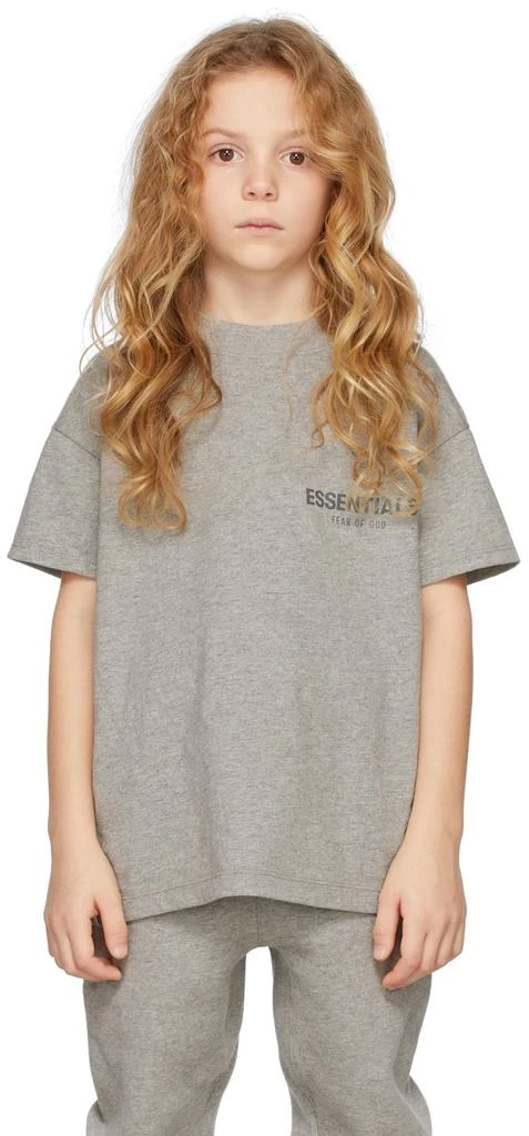 商品Essentials|Kids Grey Jersey T-Shirt,价格¥198,第2张图片详细描述