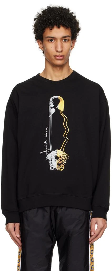 商品Versace|Black Safety Pin Sweatshirt,价格¥7004,第1张图片