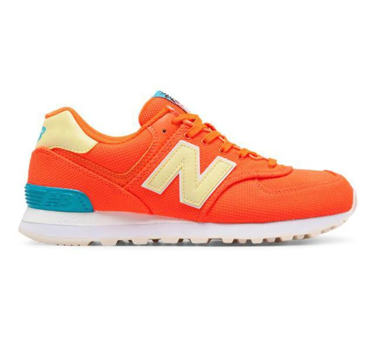 商品New Balance|女士574棕榈树橘绿配色慢跑鞋,价格¥326,第1张图片