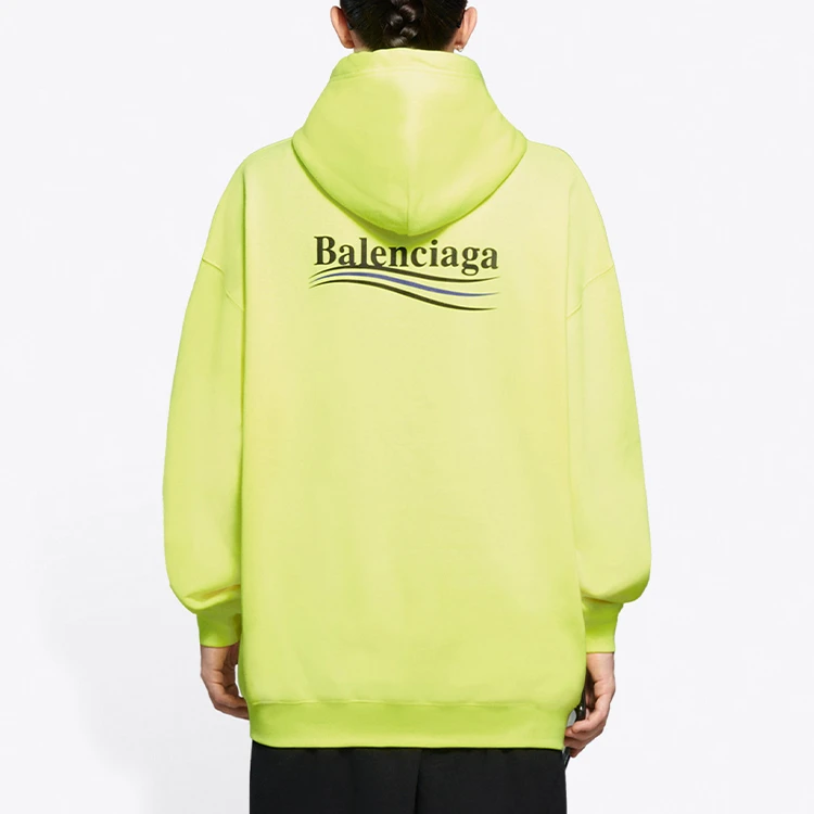 商品[国内直发] Balenciaga|巴黎世家 可乐字母Logo连帽卫衣 女款 黄色,价格¥3054,第6张图片详细描述