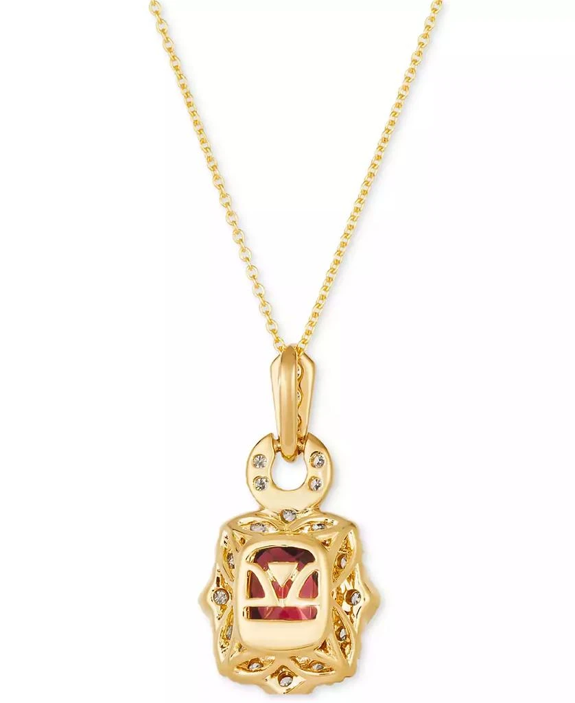 商品Le Vian|Pomegranate Garnet (2-3/4 ct. t.w.) & Diamond (1/2 ct. t.w.) Pendant Necklace in 14k Gold, 18" + 2" extender,价格¥7070,第3张图片详细描述