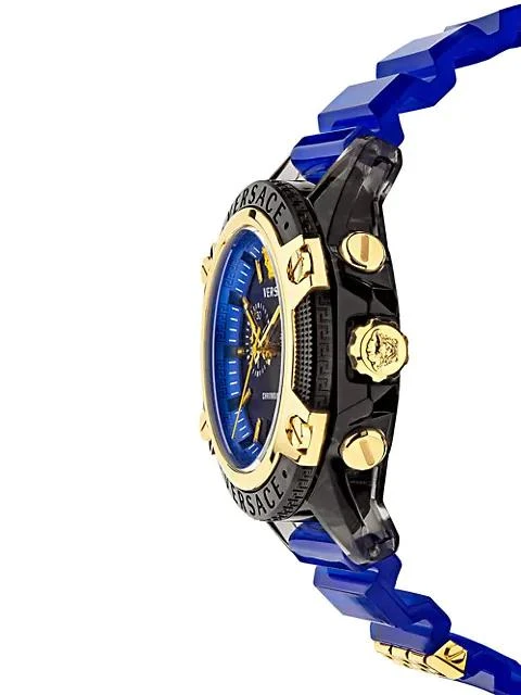 商品Versace|Icon Active Silicone Strap Chronograph Watch,价格¥4280,第2张图片详细描述