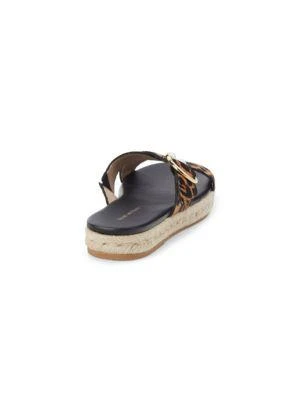 商品Stuart Weitzman|Leopard-Print Calf Hair Espadrille Sandals,价格¥798,第3张图片详细描述