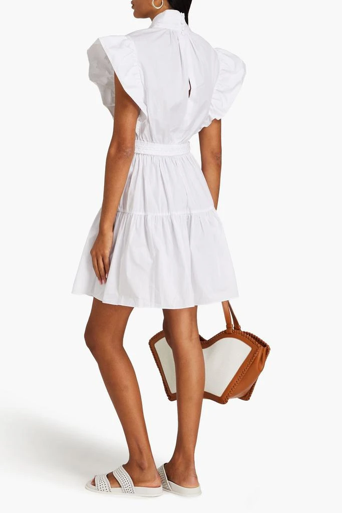 商品Derek Lam|Finn belted ruffled cotton-poplin mini dress,价格¥1689,第3张图片详细描述