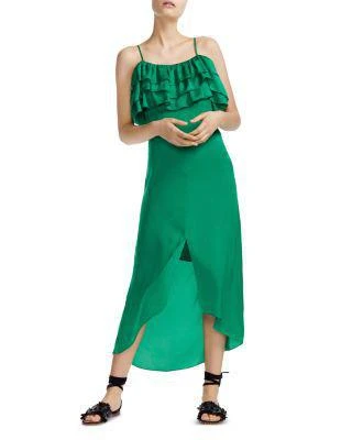 商品Maje|Rovanta Ruffle Midi Dress,价格¥1111,第1张图片