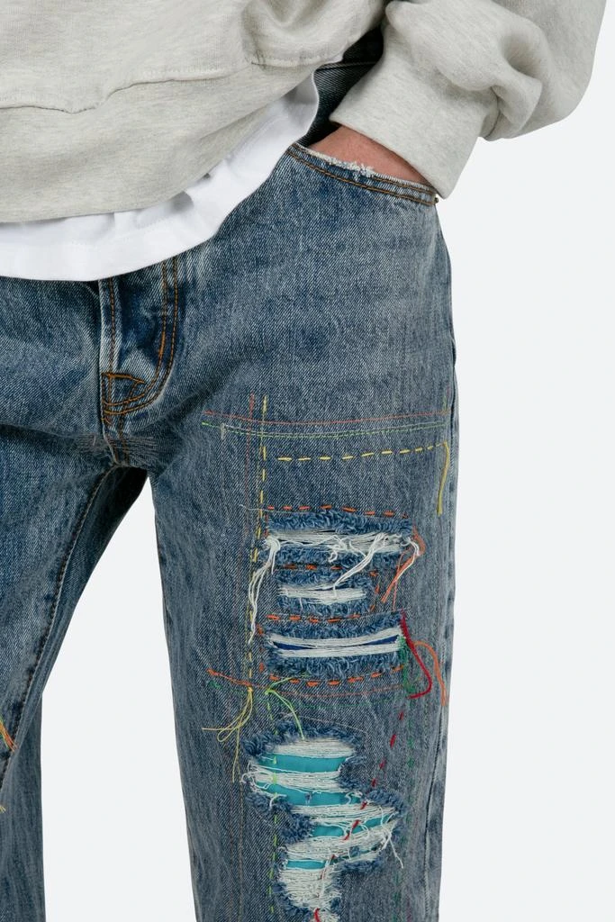 V483 Repaired Baggy Denim - Blue 商品