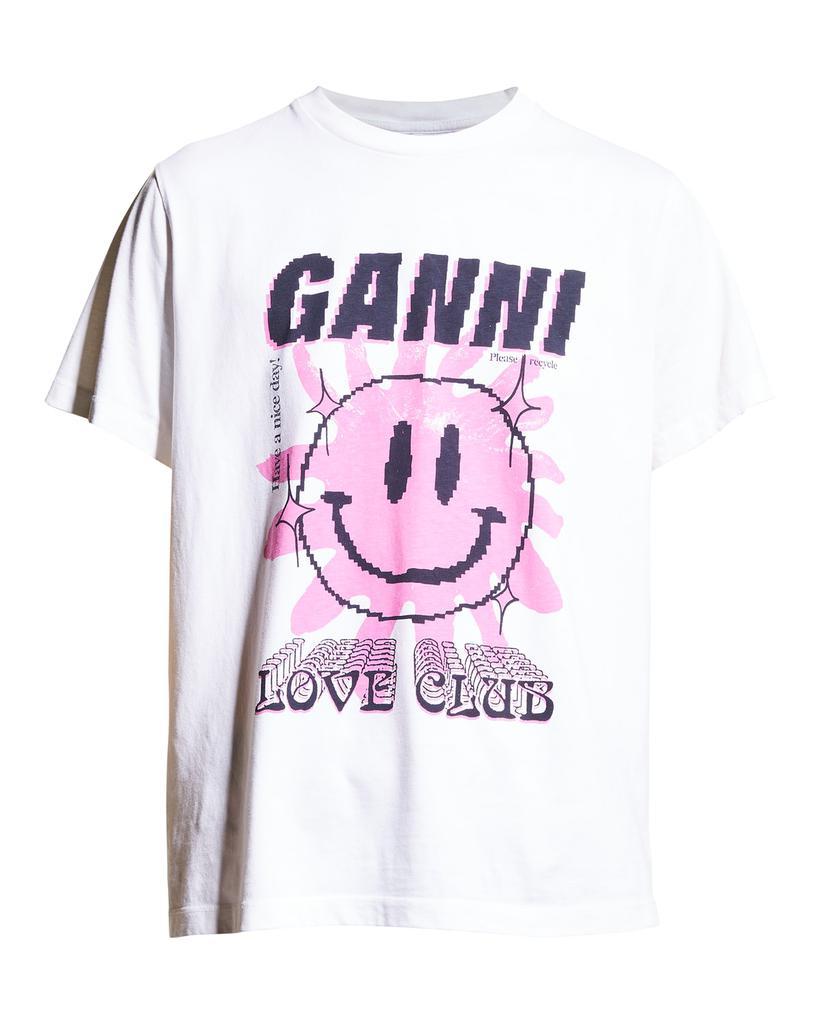 商品Ganni|Basic Cotton Jersey Graphic T-Shirt,价格¥680,第4张图片详细描述
