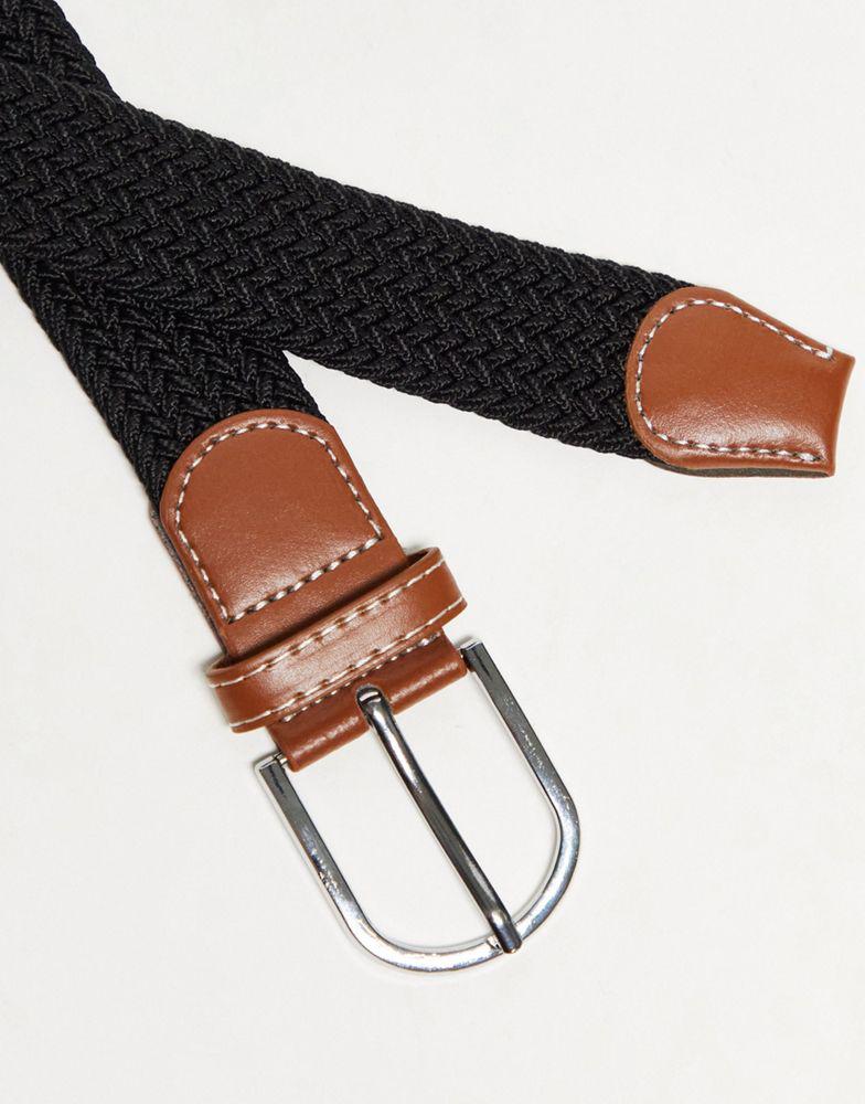 Bolongaro Trevor textured jeans belt in black商品第2张图片规格展示
