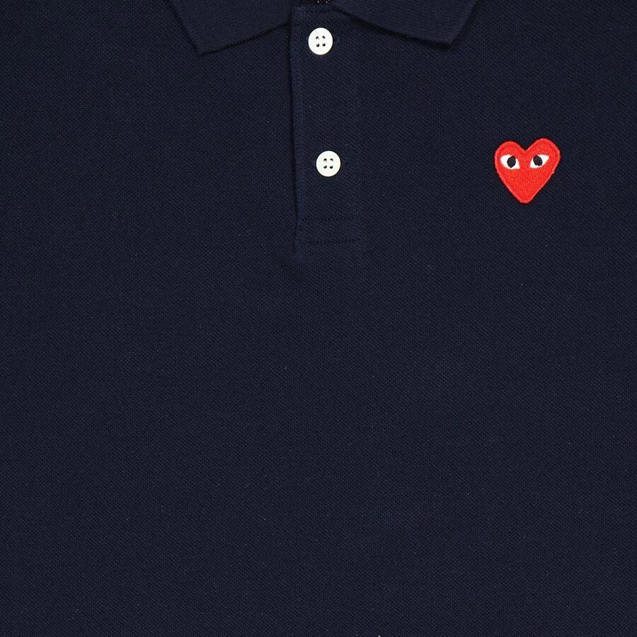 商品Comme des Garcons|Comme Des Garcons Kids Short Sleeve Embroidered Heart Polo Shirt, Size 6Y,价格¥433,第3张图片详细描述
