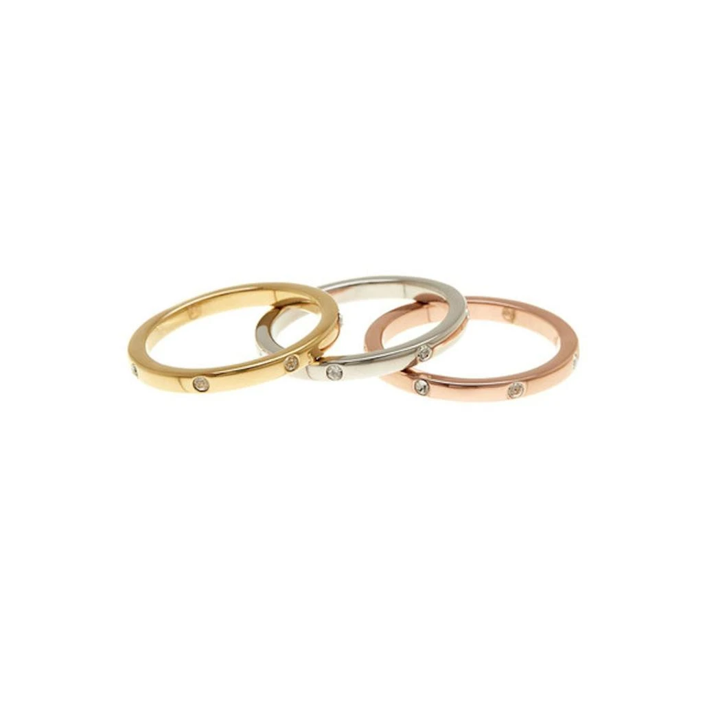 商品ADORNIA|Three Band Dotted Eternity Band Set gold,价格¥523,第1张图片