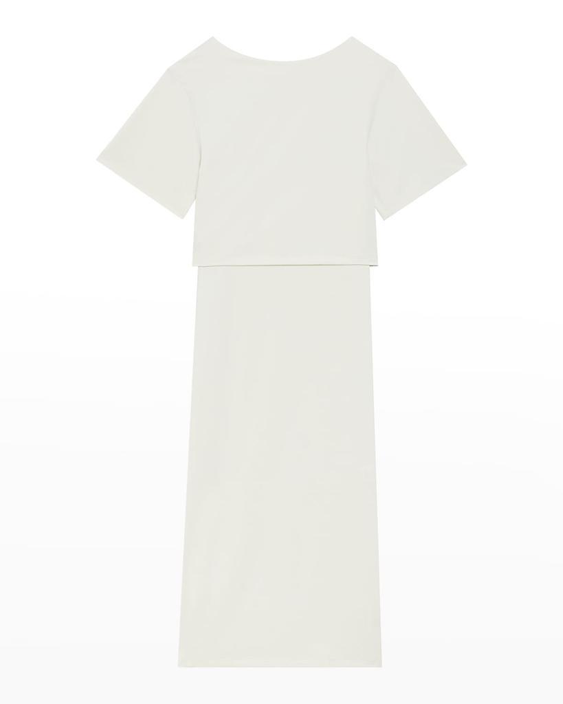 商品Theory|Boat-Neck Layered Midi Dress,价格¥813,第4张图片详细描述