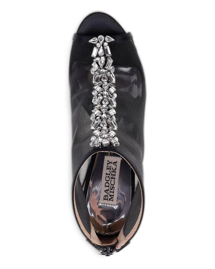 商品Badgley Mischka|Women's Moss Embellished Mesh Booties,价格¥833,第3张图片详细描述