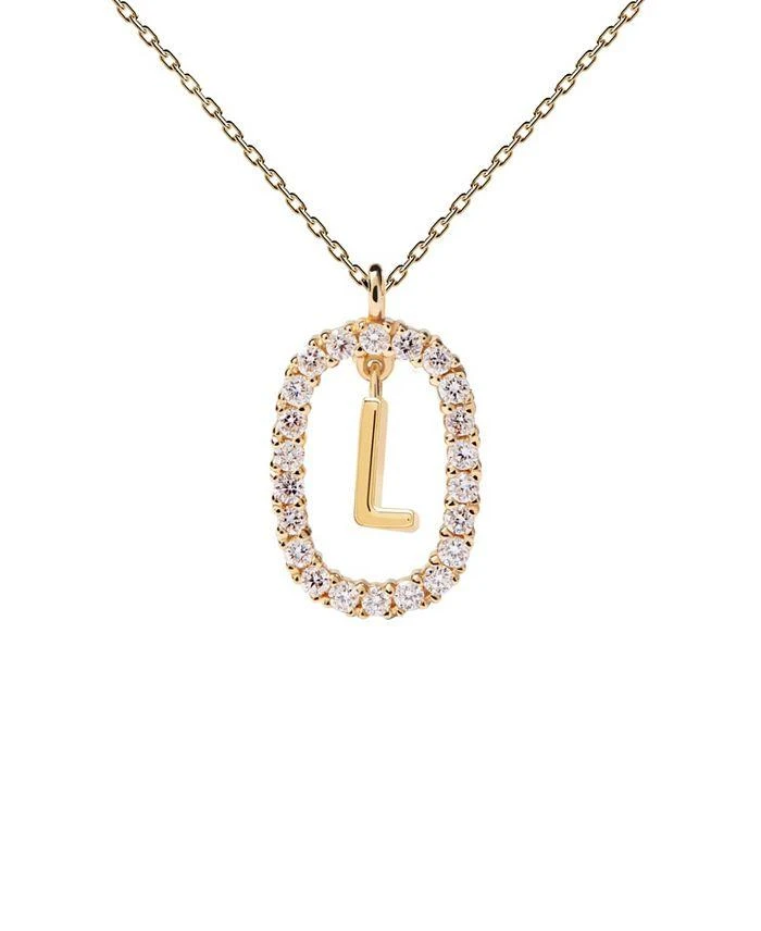 商品PDPAOLA|Women's Diamonds and Gold Letter Necklace,价格¥10588,第1张图片