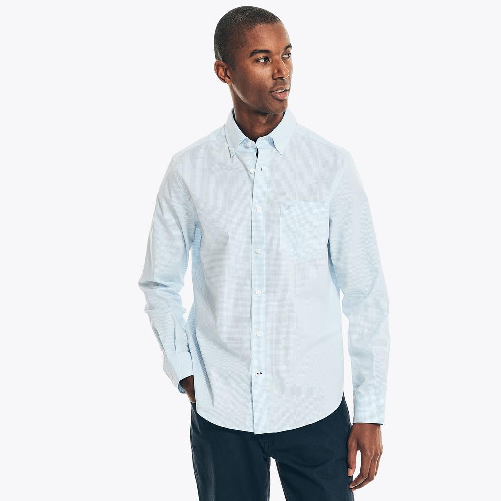 Nautica Mens Wrinkle-Resistant Plaid Wear To Work Shirt商品第3张图片规格展示