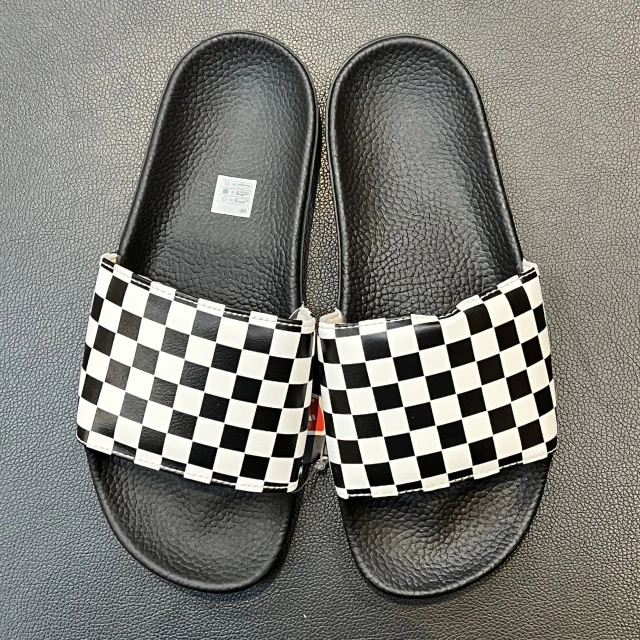 【韩国直邮|包邮包税】万斯 Slide-On #拖鞋 # Checkerboard #男士鞋 #black/white (VN0004KIIP9) 商品