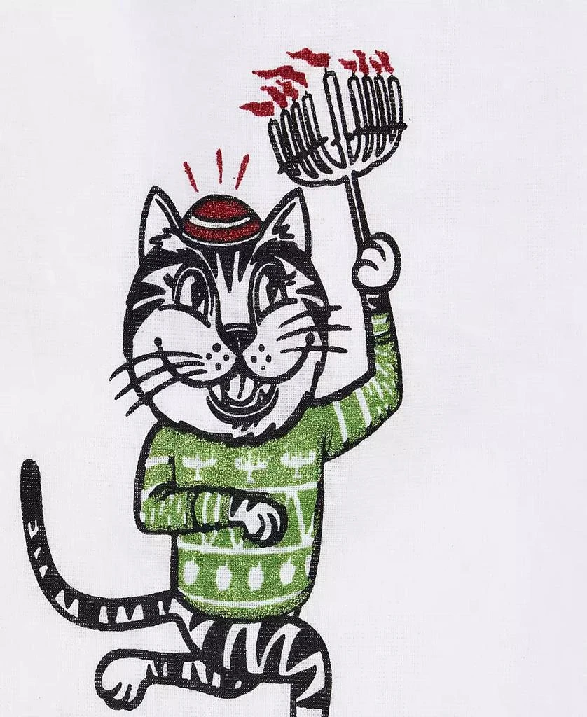 商品Primitives by Kathy|Happy Hanuk-Cat Kitchen Towel,价格¥16,第3张图片详细描述