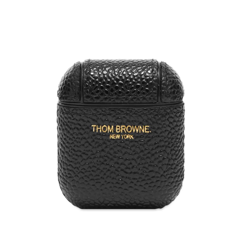 商品Thom Browne|Thom Browne Leather Airpods Holder,价格¥1142,第1张图片