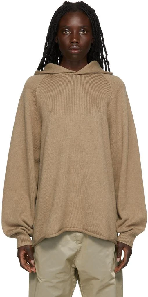 商品Essentials|Tan Polyester Hoodie,价格¥450,第1张图片