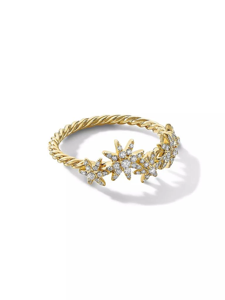 商品David Yurman|Starburst Cluster Band Ring in 18K Yellow Gold,价格¥13486,第1张图片