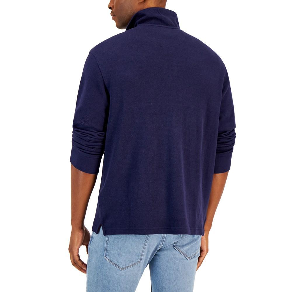 商品Club Room|Men's Colorblocked French Rib Quarter-Zip Sweater, Created for Macy's,价格¥175,第4张图片详细描述