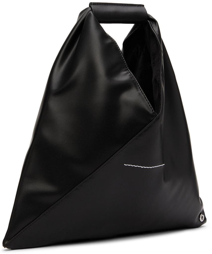 女式 黑色 人造皮革迷你三角托特包商品第3张图片规格展示