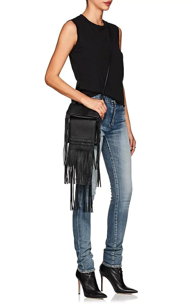 商品Yves Saint Laurent|Saharienne Leather Crossbody Bag,价格¥6628,第2张图片详细描述