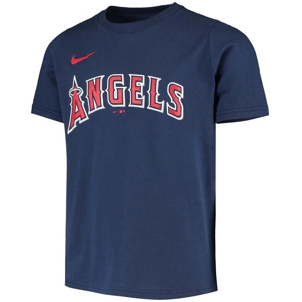 商品NIKE|Youth Big Boys Mike Trout Navy Los Angeles Angels Player Name and Number T-Shirt,价格¥238,第3张图片详细描述
