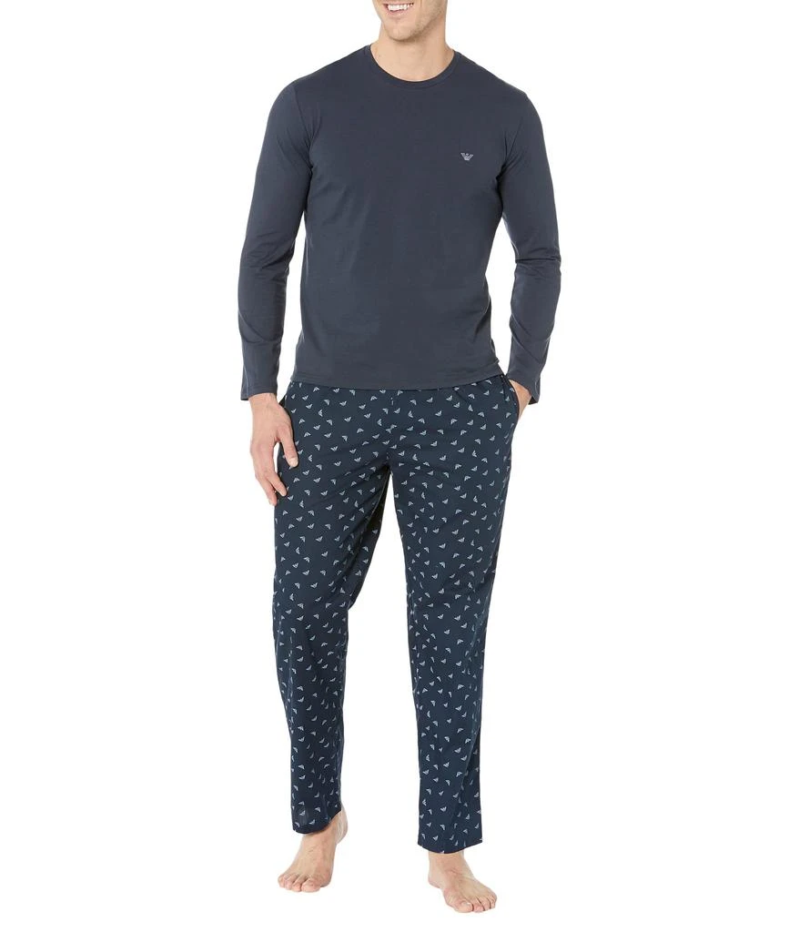 商品Emporio Armani|Yarn-Dyed Woven Pyjamas,价格¥750,第1张图片