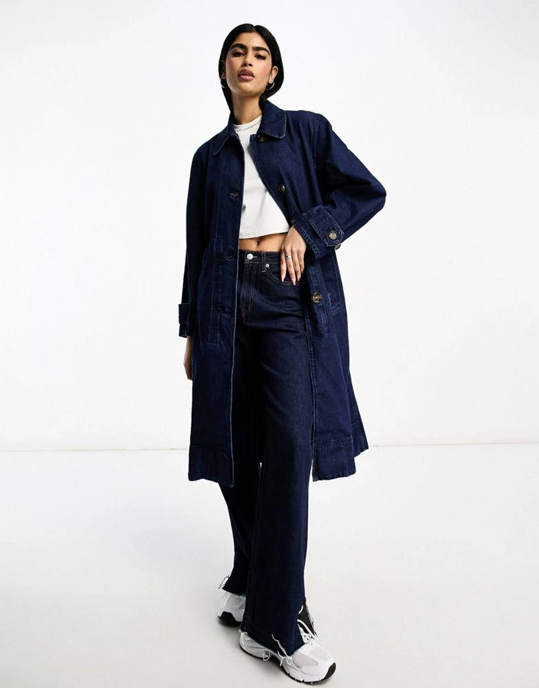 商品Barbour|Barbour Denim Somerland trench jacket in dark wash,价格¥935,第1张图片