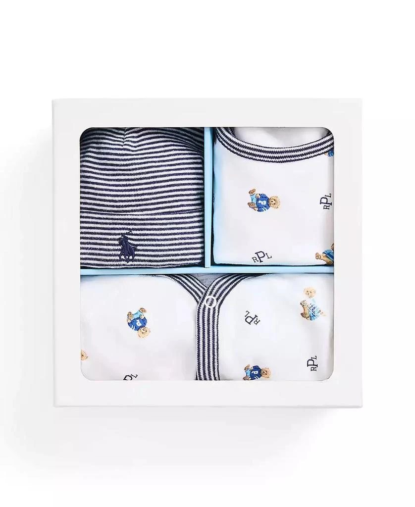 商品Ralph Lauren|Baby Boys Polo Bear Cotton 3 Piece Gift Set,价格¥562,第4张图片详细描述