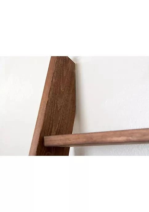 商品BrandtWorks|Modern Narrow Wooden Decorative Blanket Ladder 12 X 72   Dark Brown,价格¥2798,第5张图片详细描述