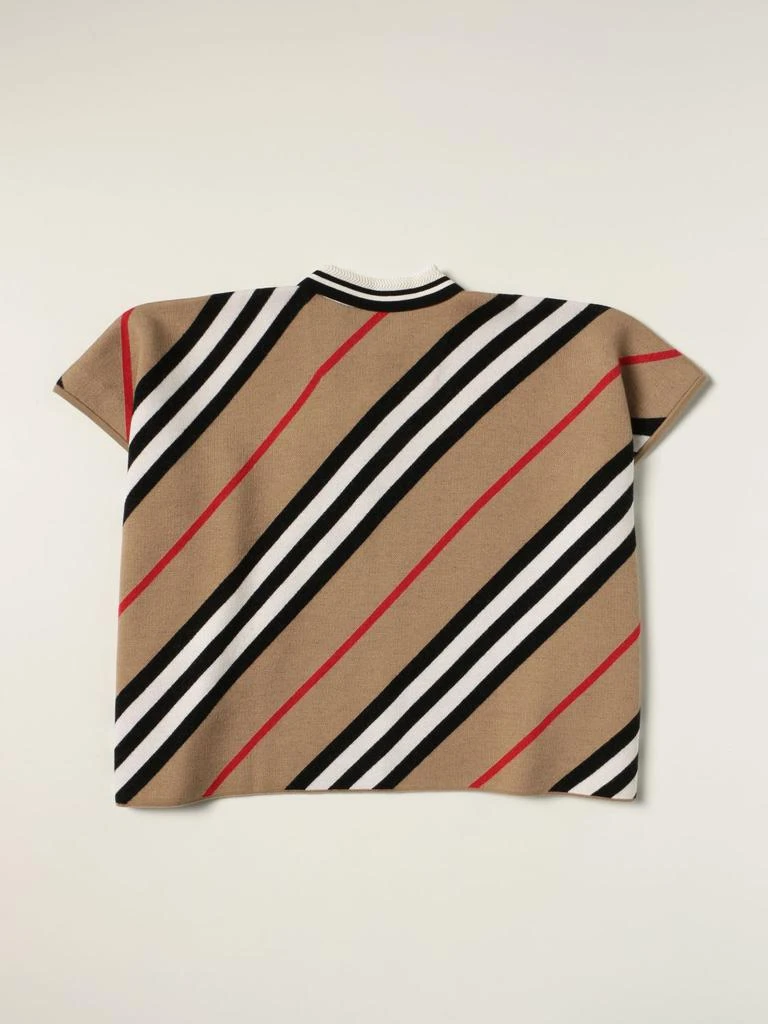 商品Burberry|Burberry cape in wool with striped pattern,价格¥2491,第2张图片详细描述