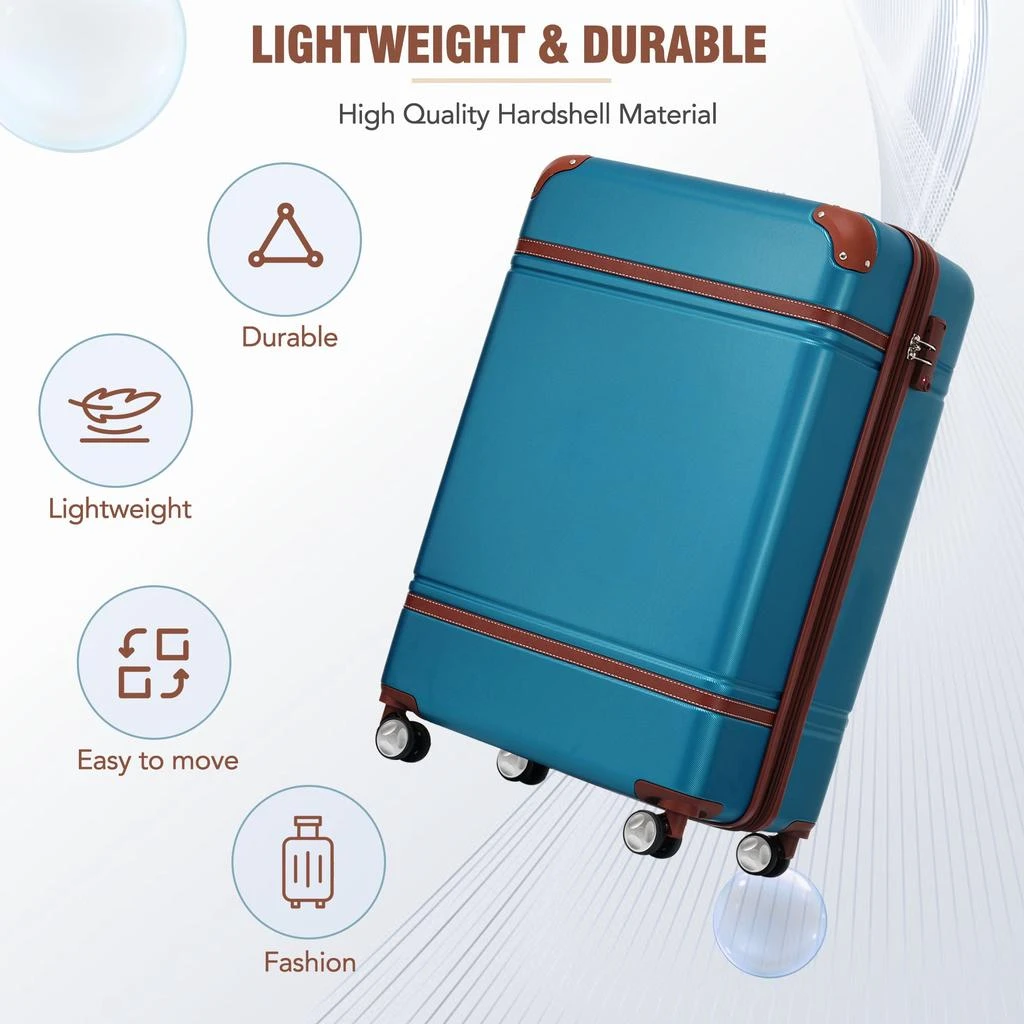 商品Streamdale Furniture|Streamdale 20 IN Hardside Luggage with Cosmetic Case,价格¥1035,第3张图片详细描述